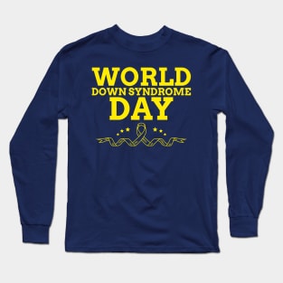 World Down Syndrome Day Ribbon Long Sleeve T-Shirt